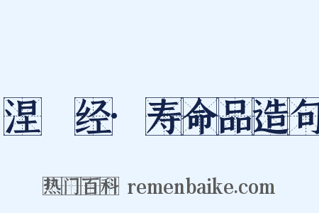 涅槃经·寿命品造句是什么意思的图片
